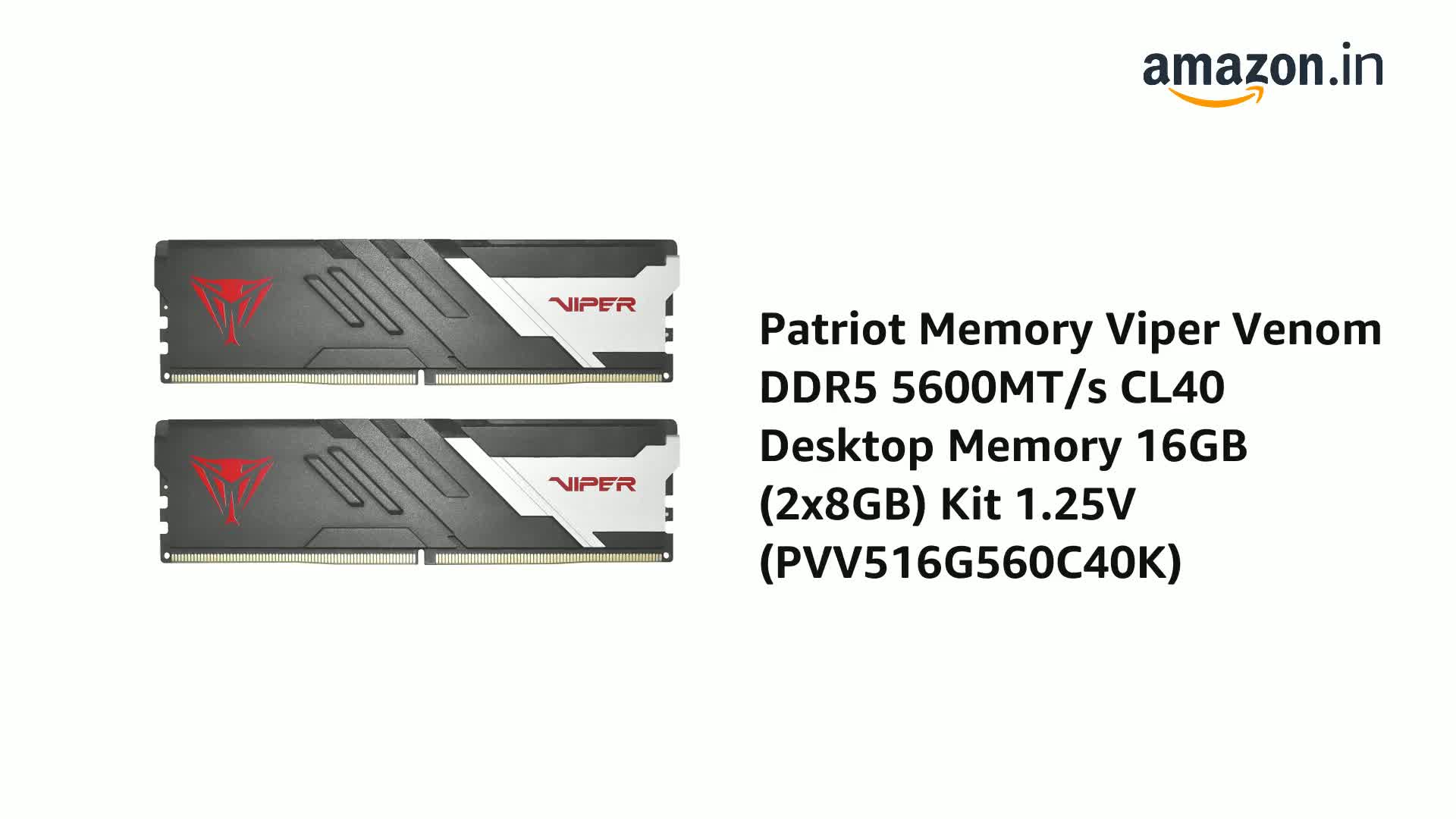 Amazon.in: Buy Patriot Memory Viper Venom DDR5 16GB (2 x 8GB